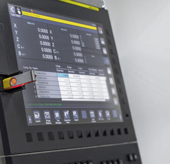 FANUC CNC controller operation screen