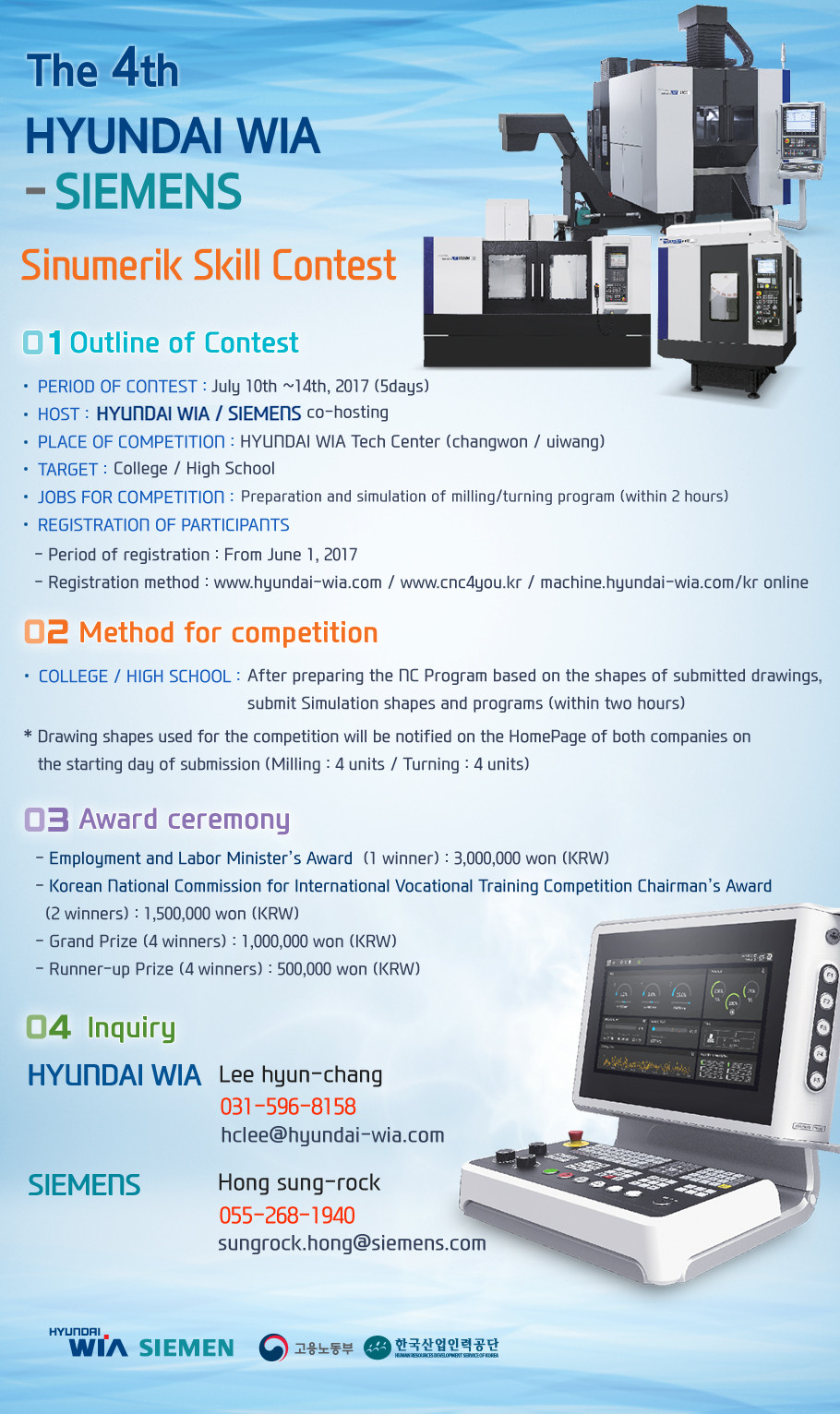 The 4th HYUNDAI WIA-SIEMENS Sinumerik Skill Contest